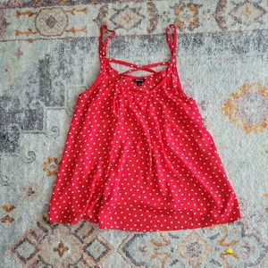 Torrid Tank Top - Red with White Hearts